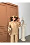 Muslin Fabric Openwork Detail Pants and Blazer Set - 6