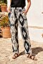 Women's White Black Comfortable Flowy Wide Leg Woven Shalwar 25Kslvh504