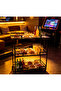 Stylish Metal Serving Trolley - 3-Tier Rolling Cart for Kitchen, Dining, and Entertaini - 5