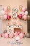 Silver Number 8 Age Balloon Set Pink Heart White Transparent Smoke Balloon Silver Confetti Birthday Set