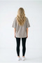 Women's Beige Oversize Comfortable Fit Combed Cotton Crew Neck T-Shirt - 6