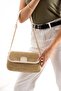Women's Straw Weave Covered Baguette Chain Strap Cross Shoulder and Hand Bag (Length 15 cm Width 25 cm) - 2