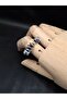 Silver Color Natural Hematite Stone Minimal Finger Rosary & Ring New Generation Pocket Rosary - 3
