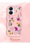 Vivo Y16 Compatible Case Camera Protector Pink Silicone Couple Phone Case Floral Pattern - 2
