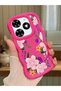 Tecno Spark Go 2024 Compatible Case Camera Protector Red Silicone Couple Phone Case Floral Pattern