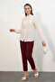Women's Hakim Collar Ruffled White Shirt - 3