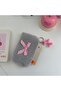 Gray Plush Bowknot AirPods Case/ Mini Wallet/ Keychain/ Bag Charm/ Card Holder/ Coin Purse Zippered Organizer - 3