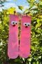 Unisex Pink Fun Socks with Googly Eyes - 3