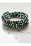 Green Hologram Color Crystal Stone Wrapped Multi Special Design Bracelet - 2