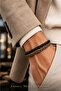 Luxury Men's Collection Steel Lock Mesh Men's Leather Bracelet