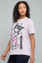Kuromi Print T-Shirt with Crew Neck and Short Sleeves - 2