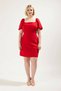 Women's Plus Size Square Neck Balloon Sleeve A-Line Woven Dress with Shorts Lining Daily Casual Modern Stylish - 4