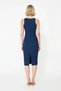 Women's Sleeveless Halter Neck Fitted Midi Pencil Skirt Woven Dress Accessory Detailed Casual Comfortable - 5