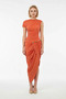 Women's Asymmetrical Cut Sleeveless Midi Dress Metal Accessory Detailed Boat Neck Lined Daily Casual
