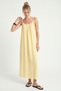 Strappy Summer Long Muslin Dress Lgx0007 Yellow - 3