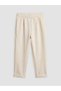 Vizyon New Season Beige Elastic Waist Baby Boy Sweatpants