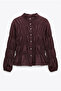 Gipe Detailed Shirt Y0146 - Mürdüm - 5