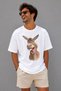 Funny Donkey Character Printed Unisex Oversize T-Shirt – Cotton Crew Neck Casual T-Shirt