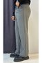 Striped Pleated Baggy Fit Fabric Trousers - 5