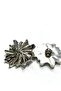 Patterned Metalized Large Size / Accessory Button / Set of 2 / 3.5 cm / Dec01 - 4