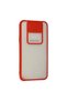 Samsung Galaxy J7 Case Palm Frosted Camera Sliding Silicone - Red - 2