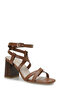 26S-332 Tan Women's Heeled Sandals - 2