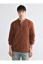 Nevavm Regular Fit Stand Collar Men's Textured Shirt with a Difference