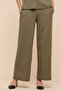Textured Wide Leg Pants with Drawstring Waist