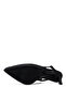 Women's Textile Black Heeled Shoes - 5