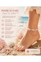 Pink Quartz Natural Stone Anklet with Starfish Charm Detail Adjustable Summer Anklet