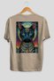 For the Love of Cats 66 Cats Printed Beige Oversize T-Shirt 100% Cotton Unisex Cat Lover Premium Design