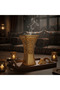 Gold Metal Incense Burner | Ornate Arabic Lattice Design | 27×13 cm - 2