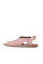 Dried Rose Leather Women's Flat Sandals - 3