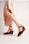 Monako Italian Lace-Detail Padded Heel Shoes - 4
