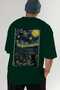 45 Cats for the Sake of Cats Printed Green Oversize T-Shirt 100% Cotton Unisex Cat Lover Premium Design - 6