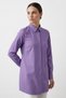 Elora Comfortable Fit Hidden Button Terikoton Boyfriend Women's Shirt & Hijab Shirt - Purple - 3