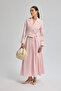 Collared Detailed Tie Skirt Set - 3