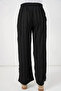 Women's Textured Black Pants - 4