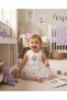 Baby Girl Lavender Embroidered Summer Tulle Snap-On Dress (100% Cotton) - 2