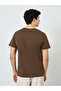 Men Brown Cotton Blend Crew Neck T-Shirt - 5