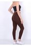 Women's Brown High Waist Diving Tights for Fitness & Daily Activities - 7
