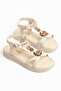 Alessi Women's Beige Buckle Comfortable Sole Daily Sandals - 2