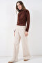 Women's Drawstring Detailed Sandy Blouse 1429 - A.Brown - 2