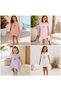 Girl's Butterfly Embroidered Asymmetrical Cut Summer Muslin Beach Dress/Dress - 6