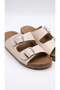 Children's Anatomical Sole Double-Strapped Adjustable Slippers 26-36 Beige - 2