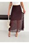 Women's Lace Detailed Lined Maxi Skirt