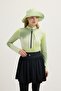 ملابس سباحة منقوشة بأكمام طويلة ليموني اللون - 8