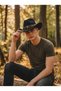 Unisex Internally Adjustable Metal Buckle Patterned Cowboy Hat Fedora Hat