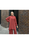 Crepe Fabric Elastic Trousers Tunic Double Set - 2