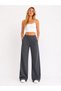 Women's Anthracite Wide Leg Relaxed Fit Trousers – 1778-
